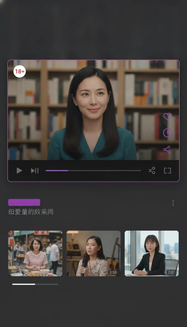Preview player video indoor dengan rekomendasi